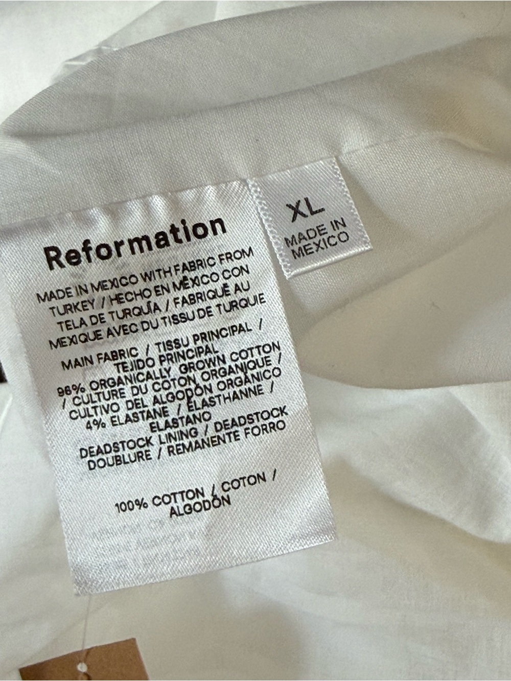 Reformation White Wrap Midi Dress XL NWT Cottagecore Capsule Cotton - Picture 9 of 11